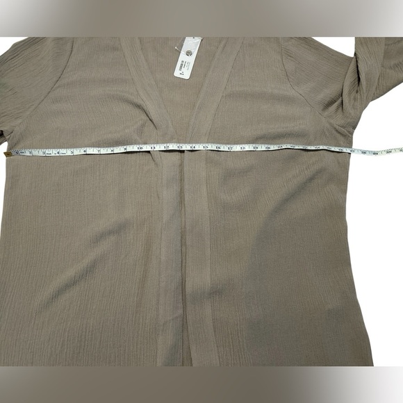 Soft Surroundings NWT Oceo Gauze Cover Up Button Taupe Cardigan Duster Resort 2X - Picture 6 of 12